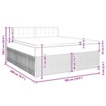 vidaXL Sommier à lattes de lit avec matelas Noir 180x200 cm Tissu