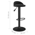 vidaXL Tabourets de bar lot de 2 Noir Velours