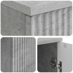 vidaXL Bureau Gris béton 142 5 x 50 x 75 cm Bois d'ingénierie