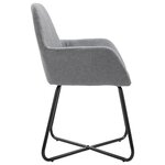 vidaXL Chaises à manger lot de 4 gris clair tissu