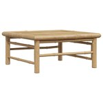 vidaXL Salon de jardin 2 Pièces avec coussins blanc crème Bambou