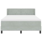 vidaXL Lit à ressorts avec matelas Gris clair 200 x 140 cm Polyester
