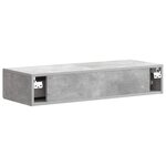 vidaXL Table d'appoint murale Gris béton 87 5 x 34 5 x 17 cm