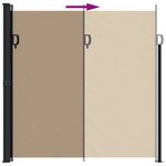 vidaXL Auvent latéral rétractable taupe 200x600 cm
