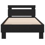 vidaXL Cadre de lit Chêne noir 90 x 200 cm Bois d'ingénierie