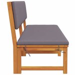 vidaXL Transat 1-personne Marron 200 x 57 x 75cm Bois d'acacia massif