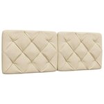 vidaXL Cadre de lit avec LED sans matelas crème 140x190 cm tissu