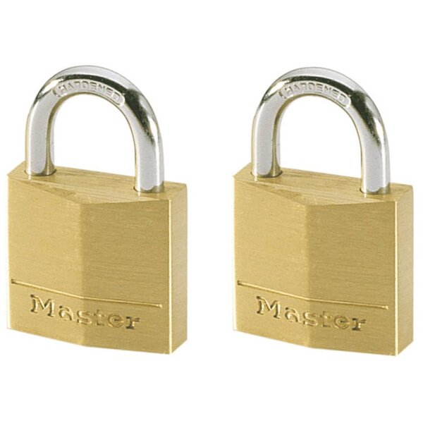 Master lock cadenas 2 pcs laiton massif 30 mm 130eurt