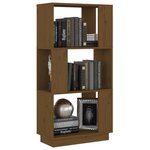 vidaXL Bibliothèque/Séparateur de pièce Marron miel 51x25x101 cm Pin