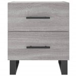 vidaXL Table de chevet sonoma gris 40x35x47 5 cm bois d’ingénierie