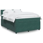 vidaXL Sommier à lattes de lit et matelas Vert foncé 160x200cm Velours