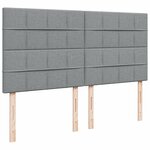 vidaXL Sommier à lattes de lit avec matelas Gris clair 180x200cm Tissu