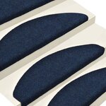 vidaXL Tapis autoadhésifs de marches 5 Pièces Bleu 65x21x4 cm Aiguilleté