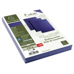 Paquet De 100 Couvertures Grain Toilé Pour Reliure A4 - Bleu Foncé - Exacompta
