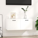 vidaXL Armoire murale blanc brillant 80x36 5x35 cm bois d'ingénierie