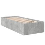 vidaXL Cadre de lit gris béton 90x190 cm bois d'ingénierie