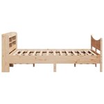 vidaXL Cadre de lit avec tête de lit 120x190 cm bois de pin massif