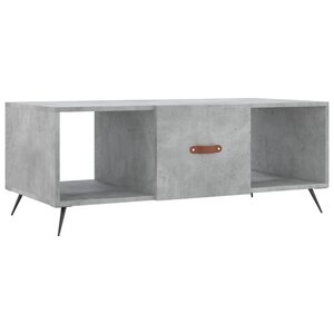 vidaXL Table basse gris béton 102x50x40 cm bois d'ingénierie