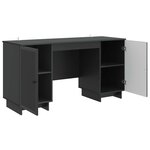 vidaXL Bureau Noir Bois d'ingénierie 142 5 x 50 x 75 cm