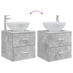 vidaXL Vanité de lavabo mural Gris béton 49 5 x 44 5 x 66 5 cm