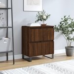vidaXL Buffet Chêne marron 60x35x70 cm Bois d'ingénierie