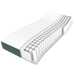 vidaXL Sommier à lattes de lit avec matelas Vert foncé 90x200 cm