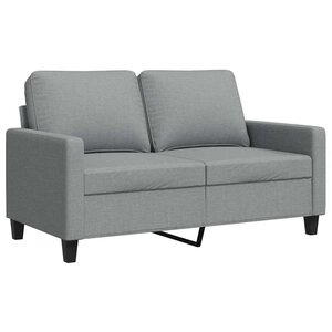 vidaXL Canapé à 2 places Gris clair 120 cm Tissu