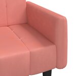 vidaXL Canapé-lit à 2 places Rose Velours