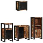 vidaXL Ensemble de mobilier de salle de bain 4 Pièces Bois Recyclé Solide