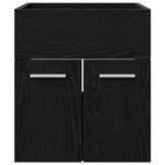 vidaXL Armoire d'évier Chêne noir 41 x 38 5 x 46 cm Bois d'ingénierie