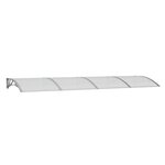 vidaXL Auvent de porte gris 350 x 100 cm en polycarbonate