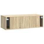 vidaXL Meuble TV mural 98 x 41 x 30 cm Chêne Sonoma Bois d'ingénierie