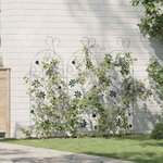 vidaXL Clôture de jardin 3 Pièces Vert 112 x 40 cm Acier