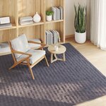vidaXL Tapis de surface Carré HUARTE Anthracite 120 x 120 cm Polyester