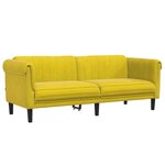 vidaXL Ensemble de canapés 3 Pièces jaune velours