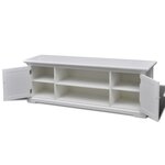 vidaXL Meuble TV Blanc Bois