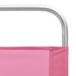 vidaXL Chaises de plage pliables lot de 2 Rose Tissu