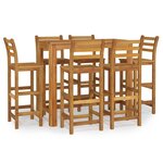 vidaXL Ensemble de bar de jardin 7 Pièces bois d'acacia solide