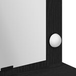Coiffeuse vidaXL avec lumières LED Chêne Noir 100x41x135 cm