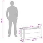 vidaXL Jardinière surélevée Gris 100 x 30 x 22 cm WPC et Aluminium
