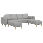 vidaXL Canapé de salon 3 pc Gris nuage Polyester