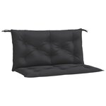 vidaXL Coussins de banc jardin lot de 2 noir 100x50x7 cm tissu Oxford