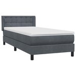 vidaXL Sommier à lattes de lit et matelas gris foncé 80x220 cm velours
