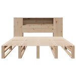 vidaXL Lit bibliothèque sans matelas 160x200 cm bois massif