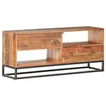 vidaXL Meuble TV 120x30x50 cm Bois d'acacia brut