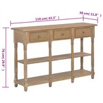 vidaXL Table console 110x30x76 cm bois d'ingénierie
