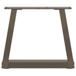 vidaXL Pieds de table basse en forme de V  2 pièces  acier naturel  40 x (30-31 3) cm