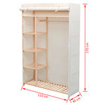 vidaXL Garde-robe en tissu et bois de pin 110x40x170 cm