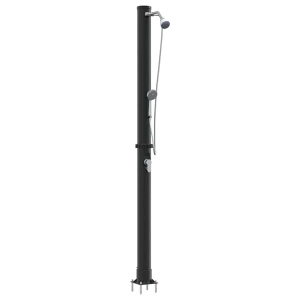vidaXL Douche solaire extérieure Noir 217 cm PVC  aluminium