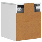 vidaXL Cabinet de chevet mural avec tiroir Blanc 33 x 34 5 x 40 cm